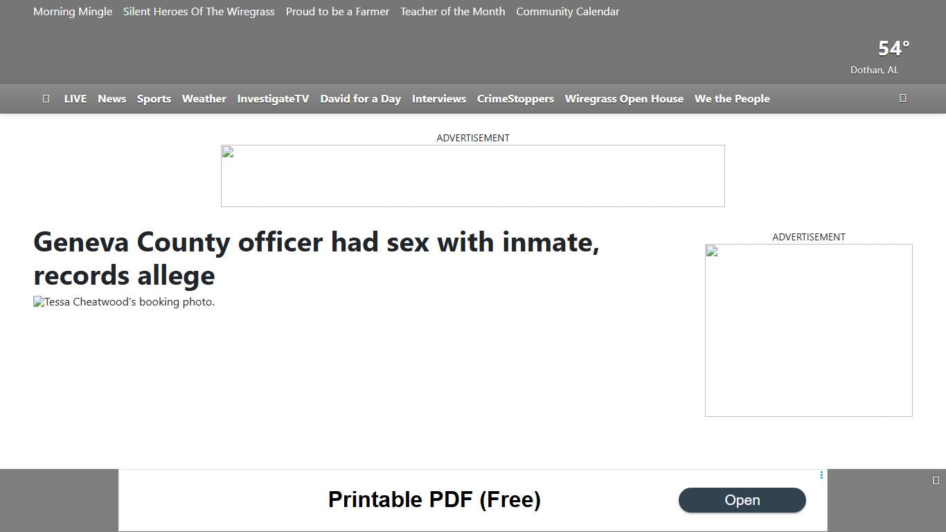 Geneva County officer had sex with inmate, records allege